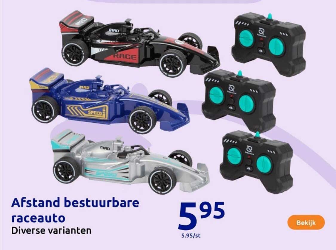 Afstand bestuurbare raceauto