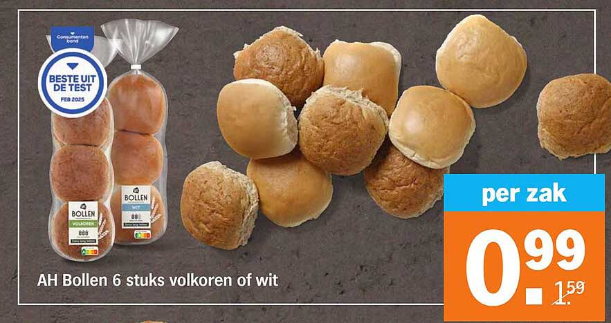 AH Bollen 6 stuks volkoren of wit