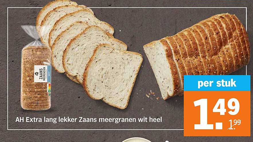 AH Extra lang lekker Zaans meergranen wit heel