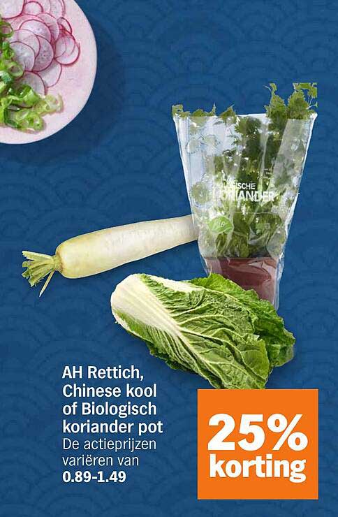 AH Rettich, Chinese kool of Biologisch koriander pot