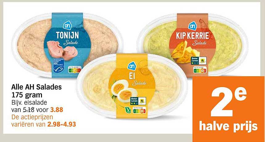 Alle AH Salades 175 gram