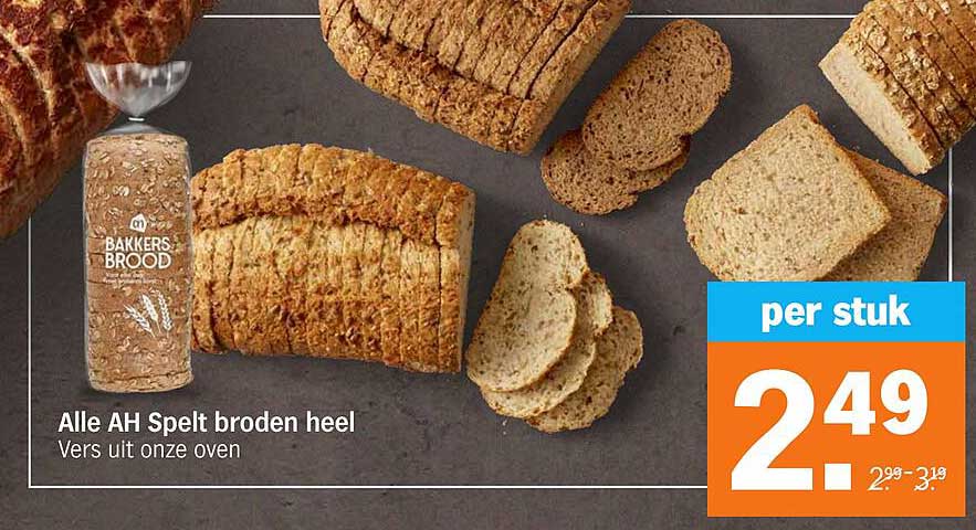 Alle AH Spelt broden heel