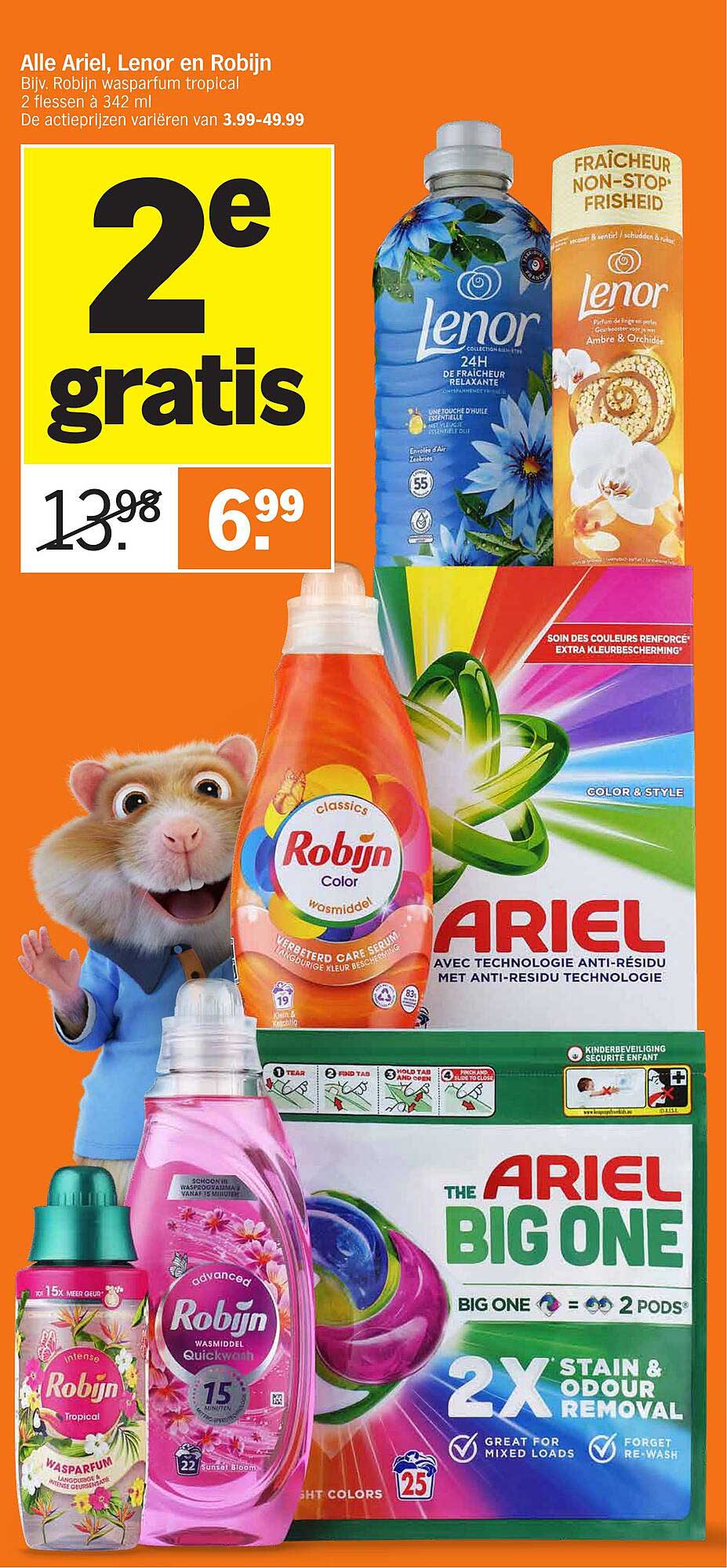 Alle Ariel, Lenor en Robijn
