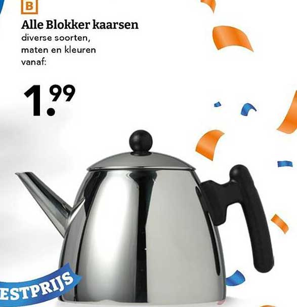 Alle Blokker kaarsen diverse soorten, maten en kleuren vanaf: