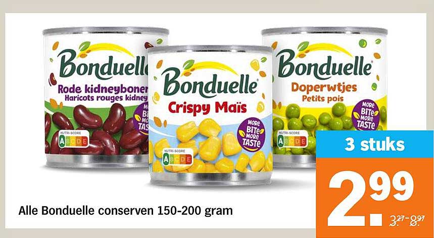 Alle Bonduelle conserven 150-200 gram