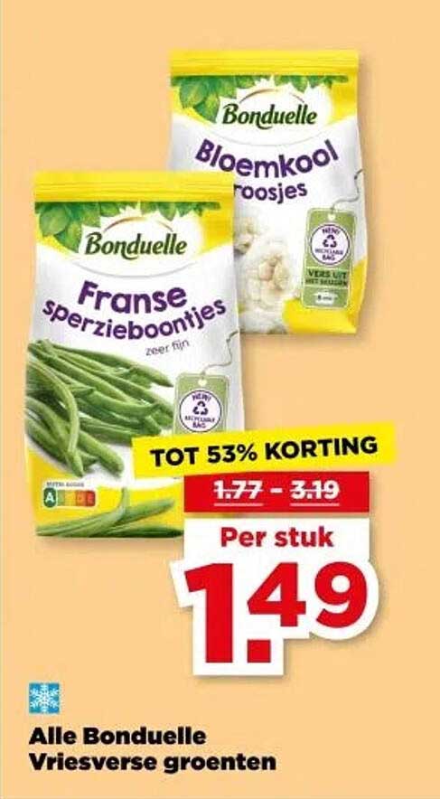 Alle Bonduelle Vriesverse groenten