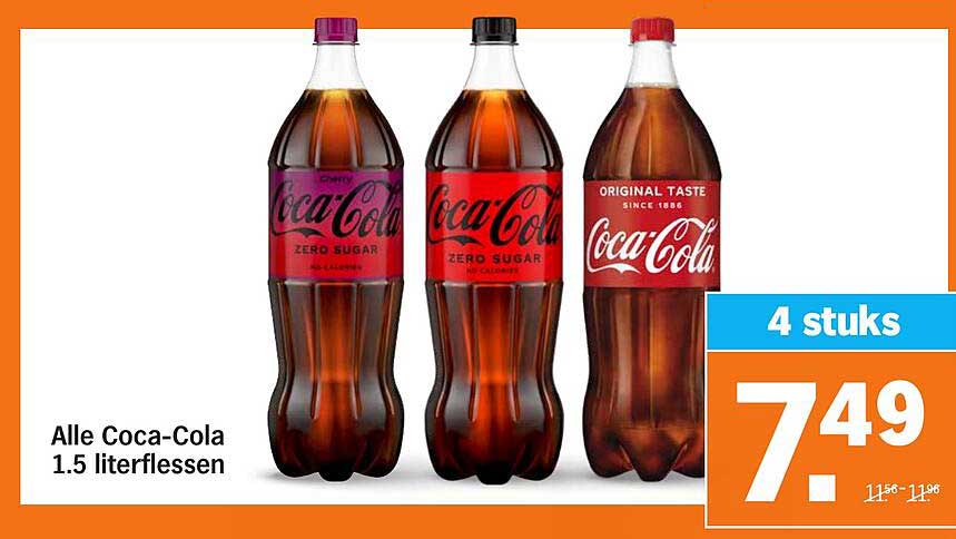 Alle Coca-Cola 1.5 literflessen