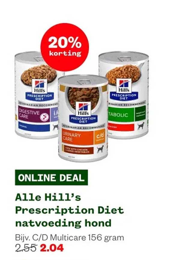 Alle Hill’s Prescription Diet natvoeding hond