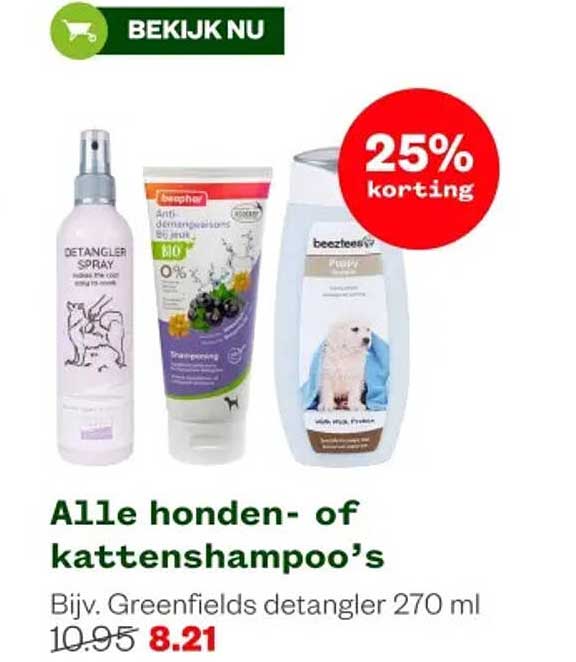 Alle honden- of kattenshampoo's