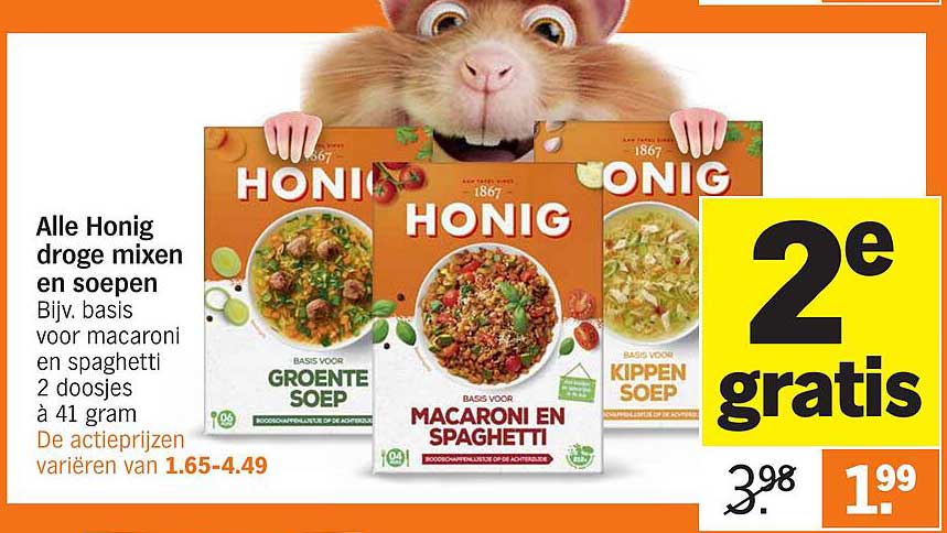 Alle Honig droge mixen en soepen