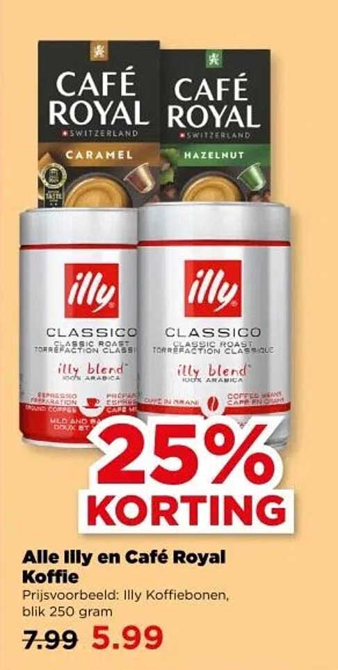 Alle Illy en Café Royal Koffie