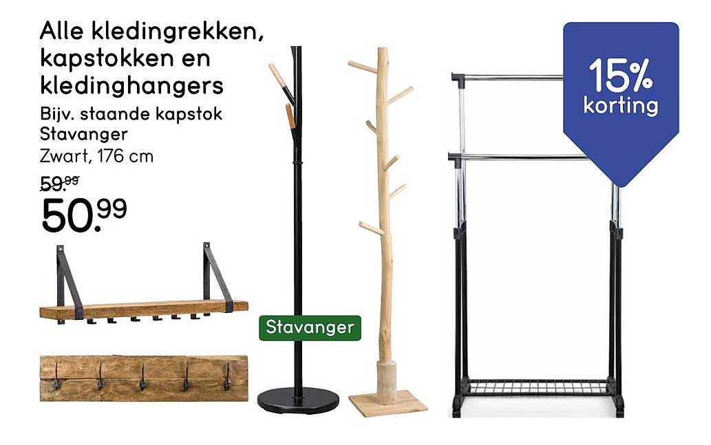 Alle kledingrekken, kapstokken en kledinghangers