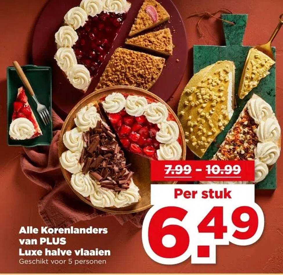 Alle Korenlanders van PLUS Luxe halve vlaaien