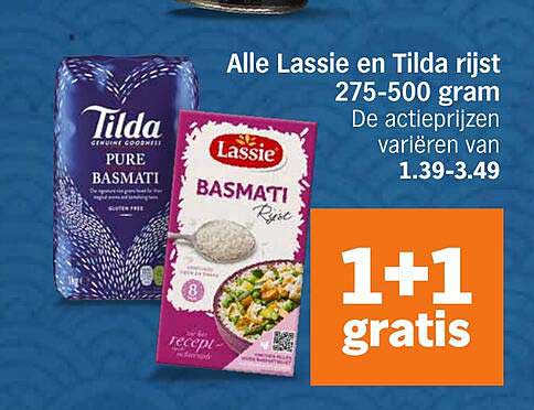Alle Lassie en Tilda rijst 275-500 gram