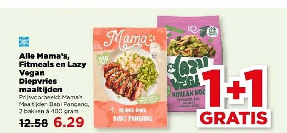 Alle Mama’s, Fitmeals en Lazy Vegan Diepvries maaltijden
