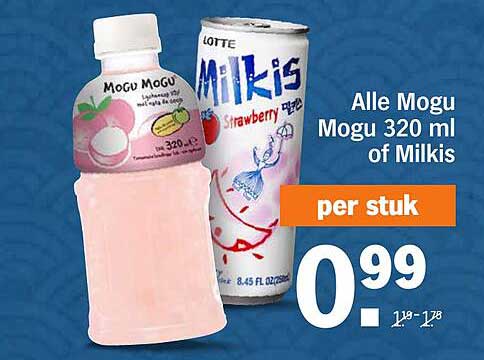Alle Mogu Mogu 320 ml of Milkis