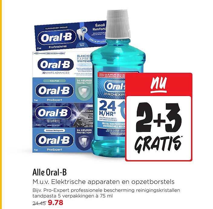Alle Oral-B M.u.v. Elektrische apparaten en opzetborstels
