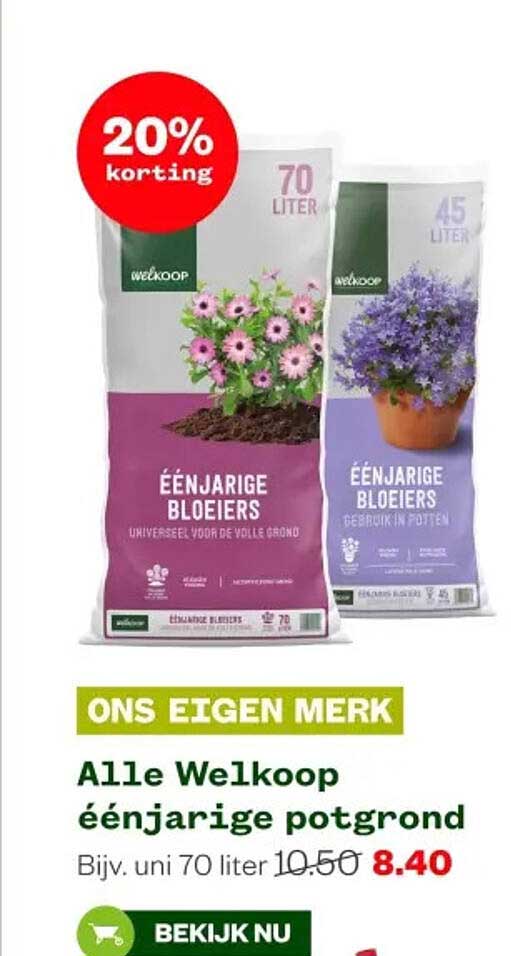 Alle Welkoop eenjarige potgrond