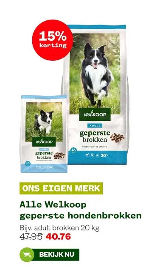 Alle Welkoop geperste hondenbrokken