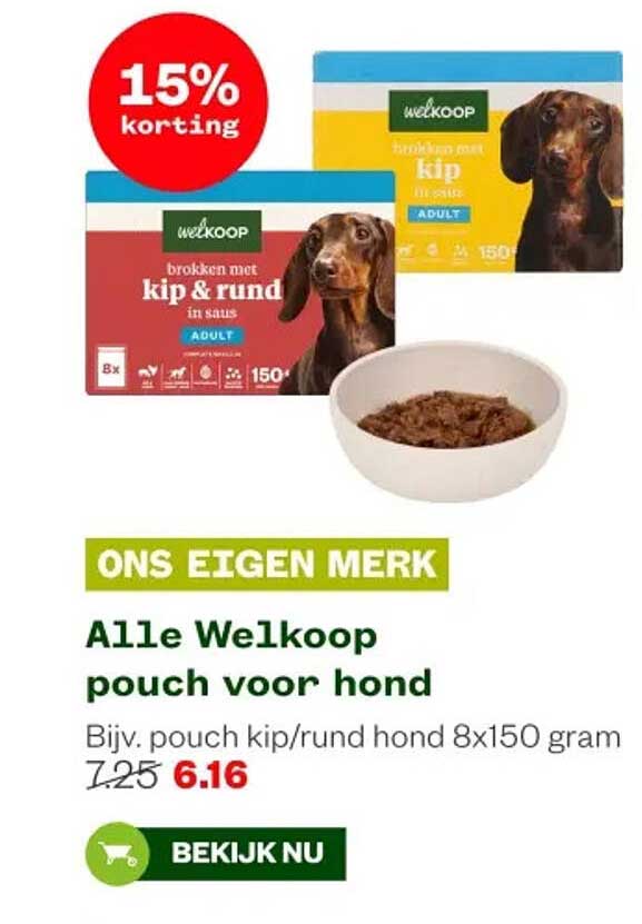 Alle Welkoop pouch voor hond