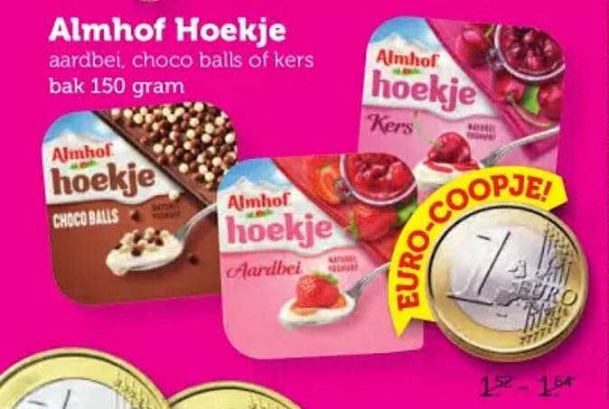 Almhof Hoekje aardbei, choco balls of kers bak 150 gram
