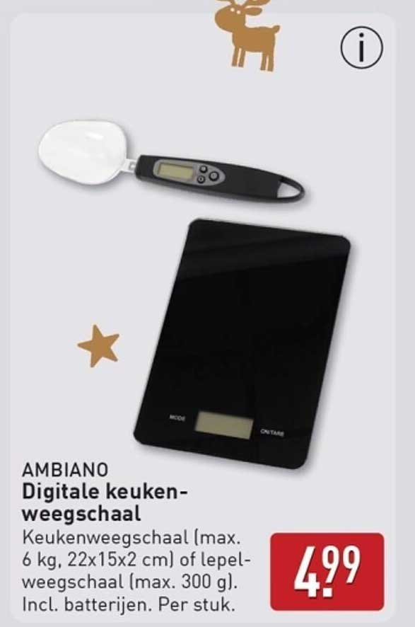 AMBIANO Digitale keukenweegschaal