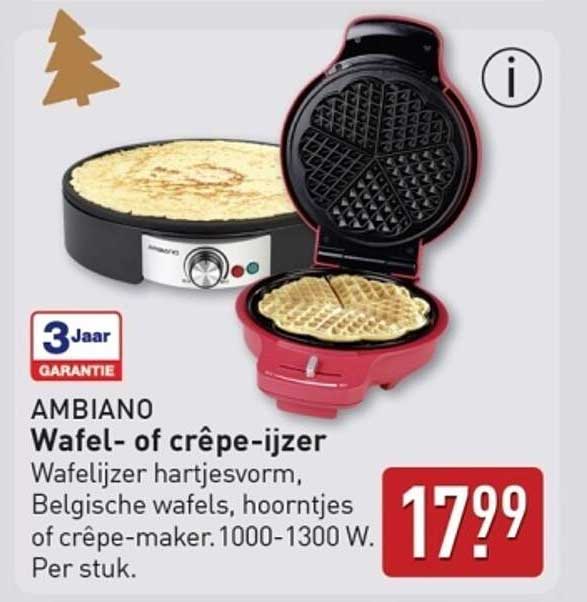 AMBIANO Wafel- of crêpe-ijzer