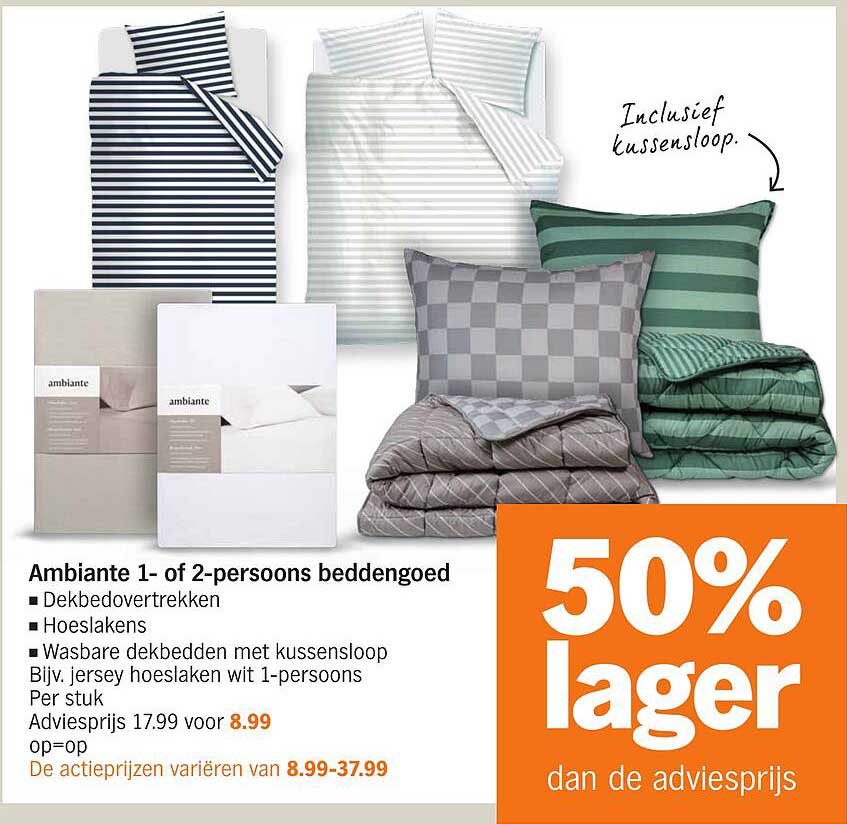 Ambiante 1- of 2-persoons beddengoed