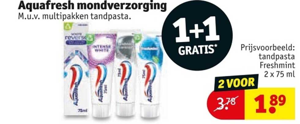 Aquafresh mondverzorging M.u.v. multipakken tandpasta.