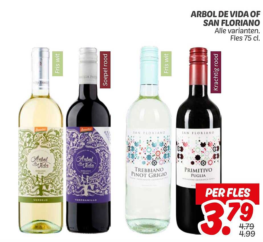 ARBOL DE VIDA OF SAN FLORIANO Alle varianten. Fles 75 cl.