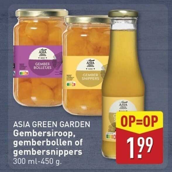 ASIA GREEN GARDEN Gembersiroop, gemberbollen of gembersnippers 300 ml-450 g.