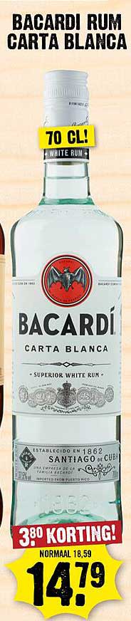 Bacardi Rum Carta Blanca