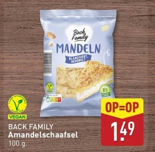 BACK FAMILY Amandelschaafsel 100 g