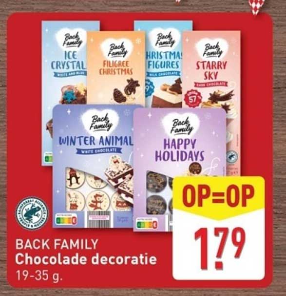 BACK FAMILY Chocolade decoratie