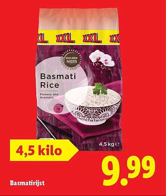 Basmati rijst 4,5 kilo