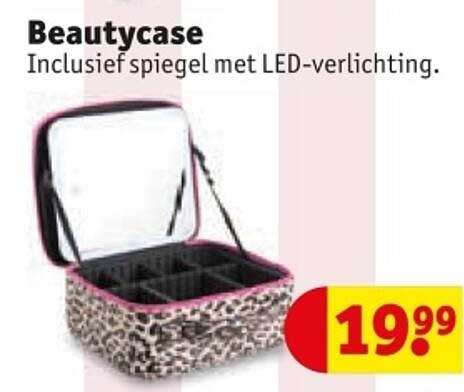 Beautycases inclusief spiegel met LED-verlichting.
