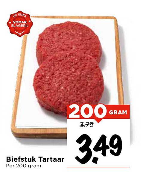 Biefstuk Tartaar Per 200 gram