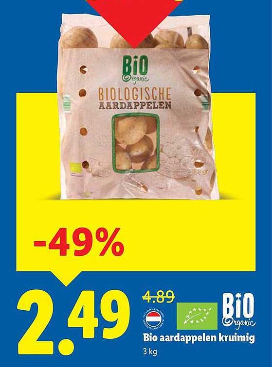 Bio aardappelen kruimig 3 kg