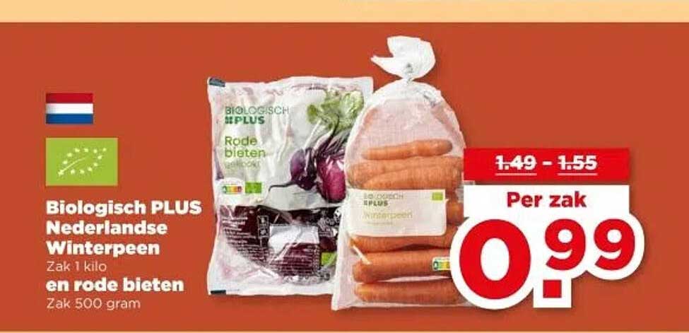 Biologisch PLUS Nederlandse Winterpeen en rode bieten