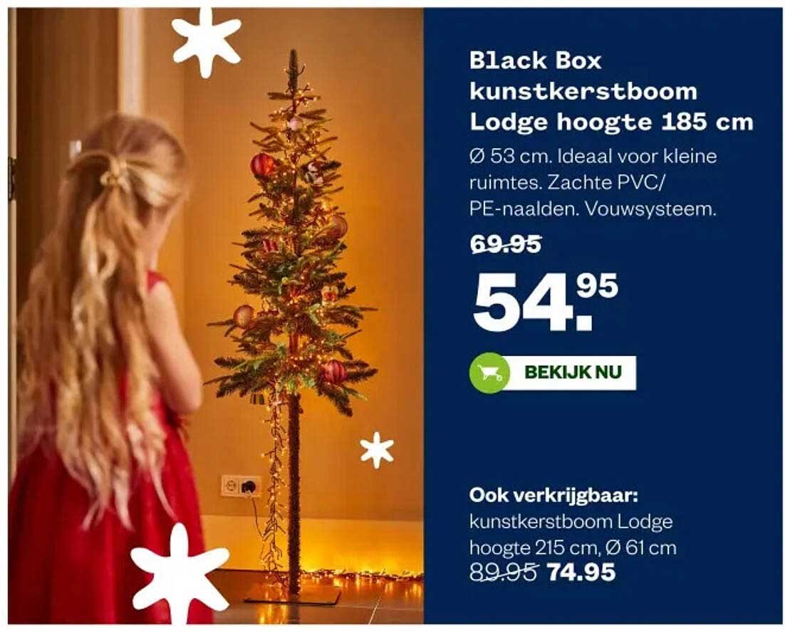 Black Box kunstkerstboom Lodge hoogte 185 cm