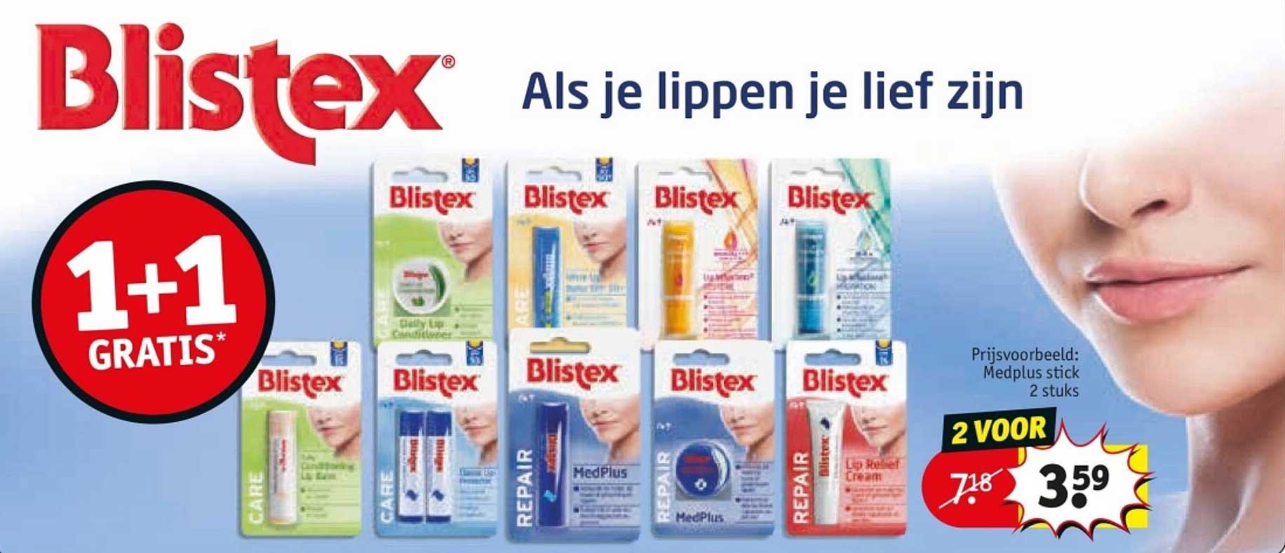 Blistex Lippenbalsem 2 voor 3,59