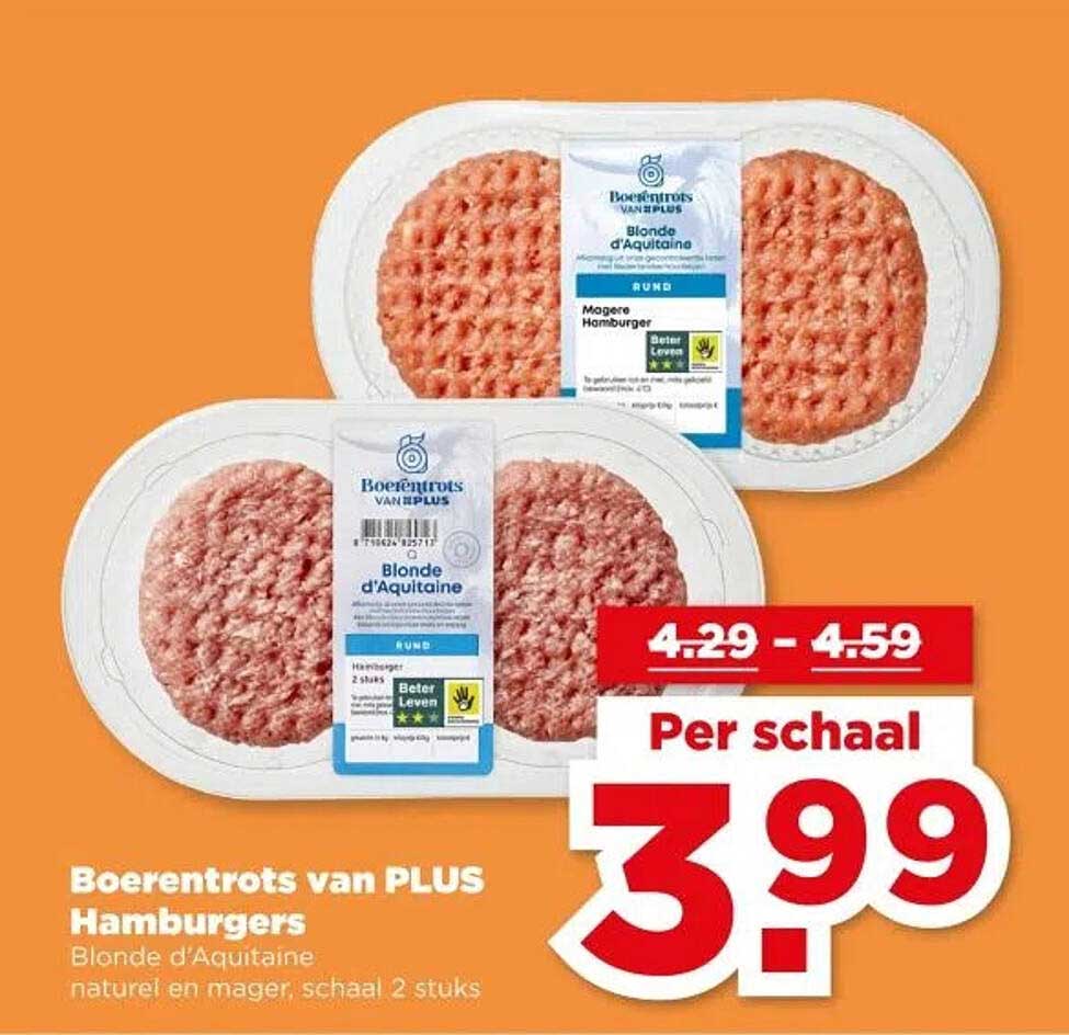 Boerenrond van PLUS Hamburgers