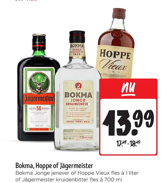 Bokma, Hoppe of Jägermeister