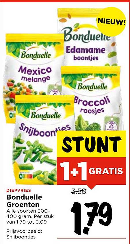 Bonduelle Groenten - 1+1 GRATIS