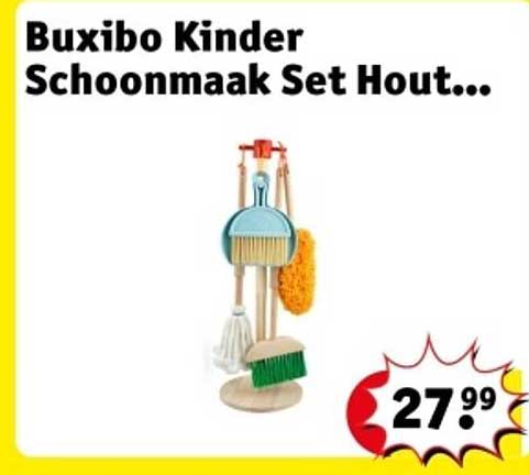Buxibo Kinder Schoonmaak Set Hout