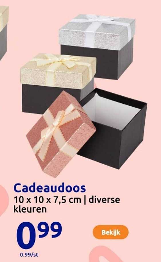Cadeau-doos 10 x 10 x 7,5 cm | diverse kleuren
