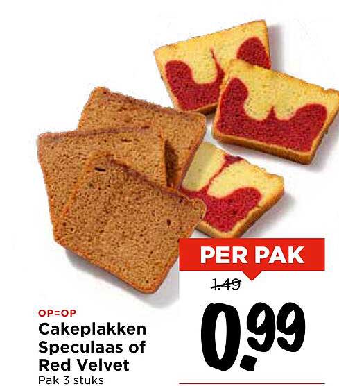 Cakeplakken Speculaas of Red Velvet Pak 3 stuks