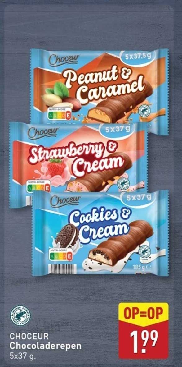 CHOCEUR Chocoladerepen 5x37 g.