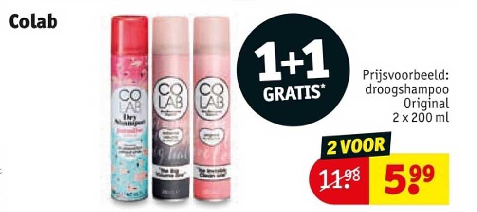 Colab: 1+1 GRATIS droogshampoo Original 2 x 200 ml