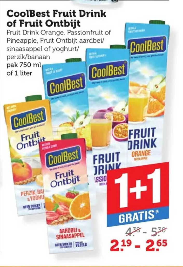 CoolBest Fruit Drink of Fruit Ontbijt